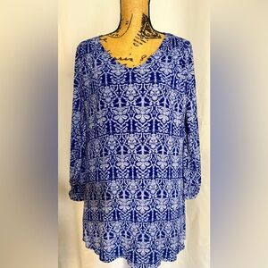 Blue and white Lush M mini dress